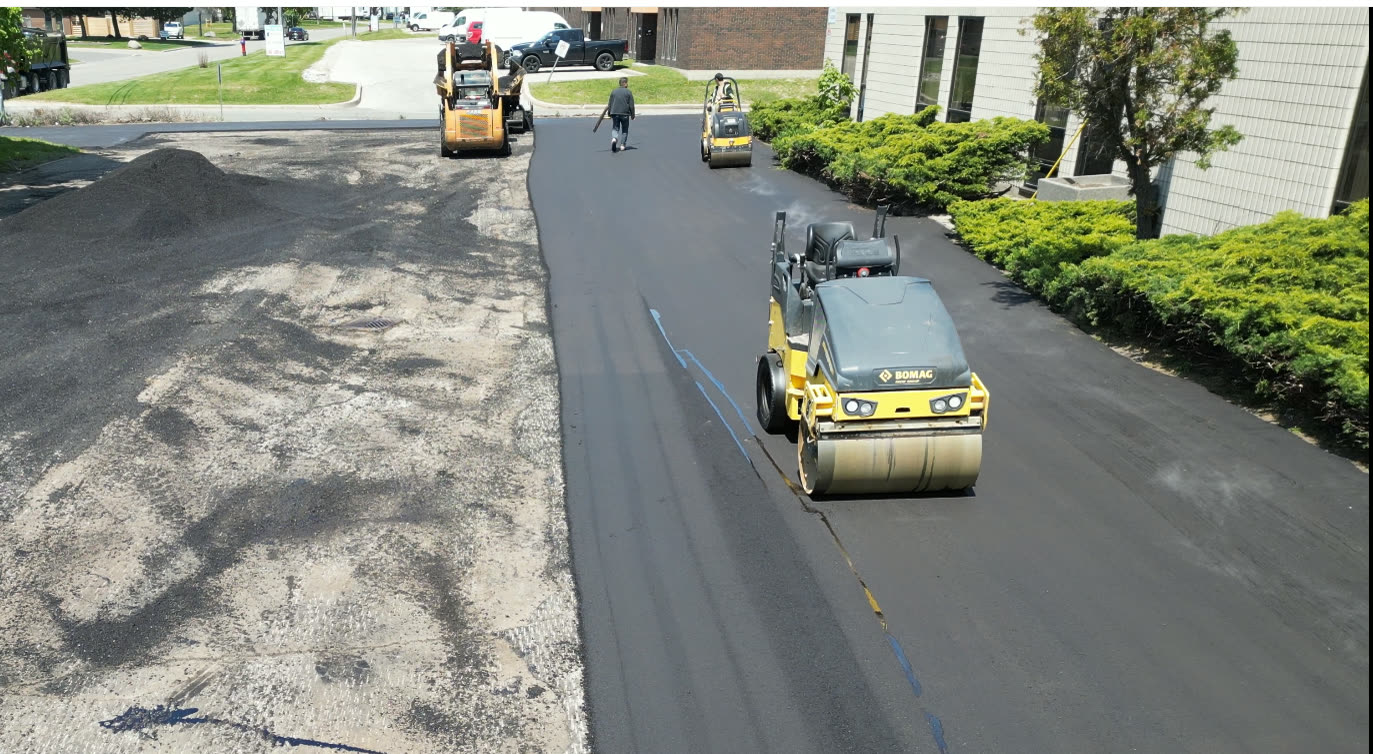 Placing asphalt